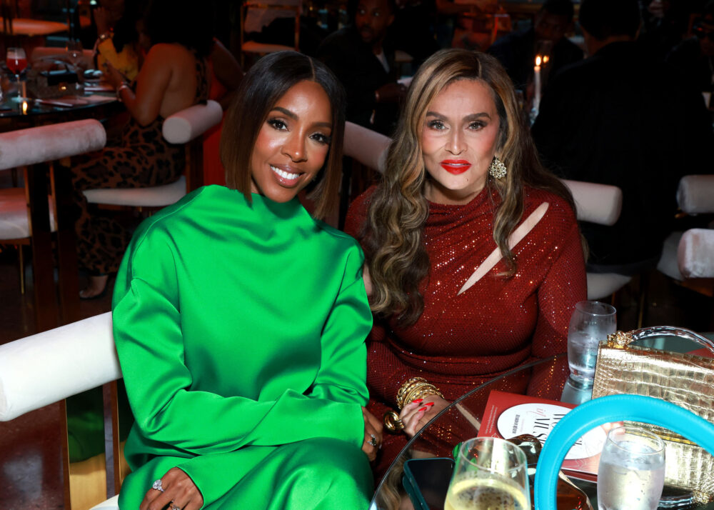 Kelly Rowland and Tina Knowles attend The Connie Orlando Foundation presents Black Women in Music at Audrey Irmas Pavilion on June 12, 2026 in Los Angeles, California. (Photo by Robin L Marshall/Getty Images for The Connie Orlando Foundation)